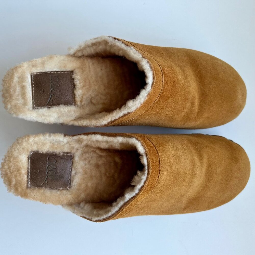Beek Woodpecker Genuine Sherling Brown Suede Clogs | Size 7 - Picture 4 of 9